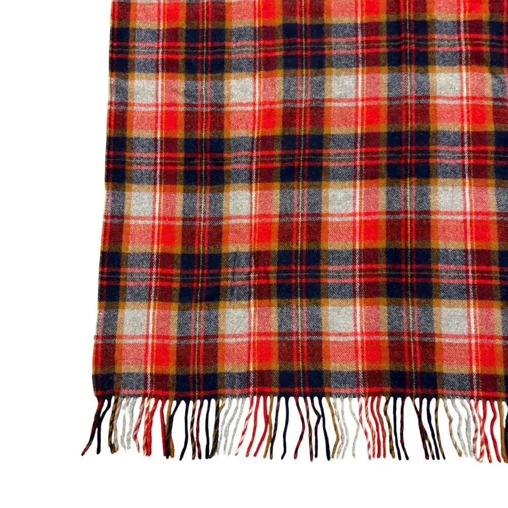 vintage pendleton pure virgin wool throw blanket made in usa red flannel 66